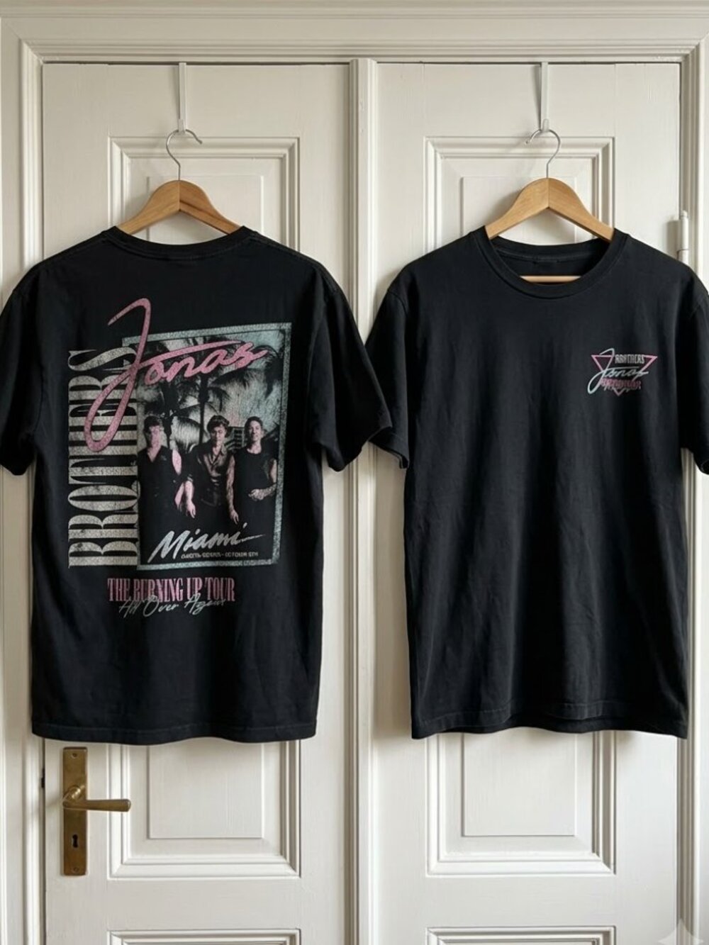 Jonas Brothers Burning Up All Over Again Miami, FL City Tee - Black